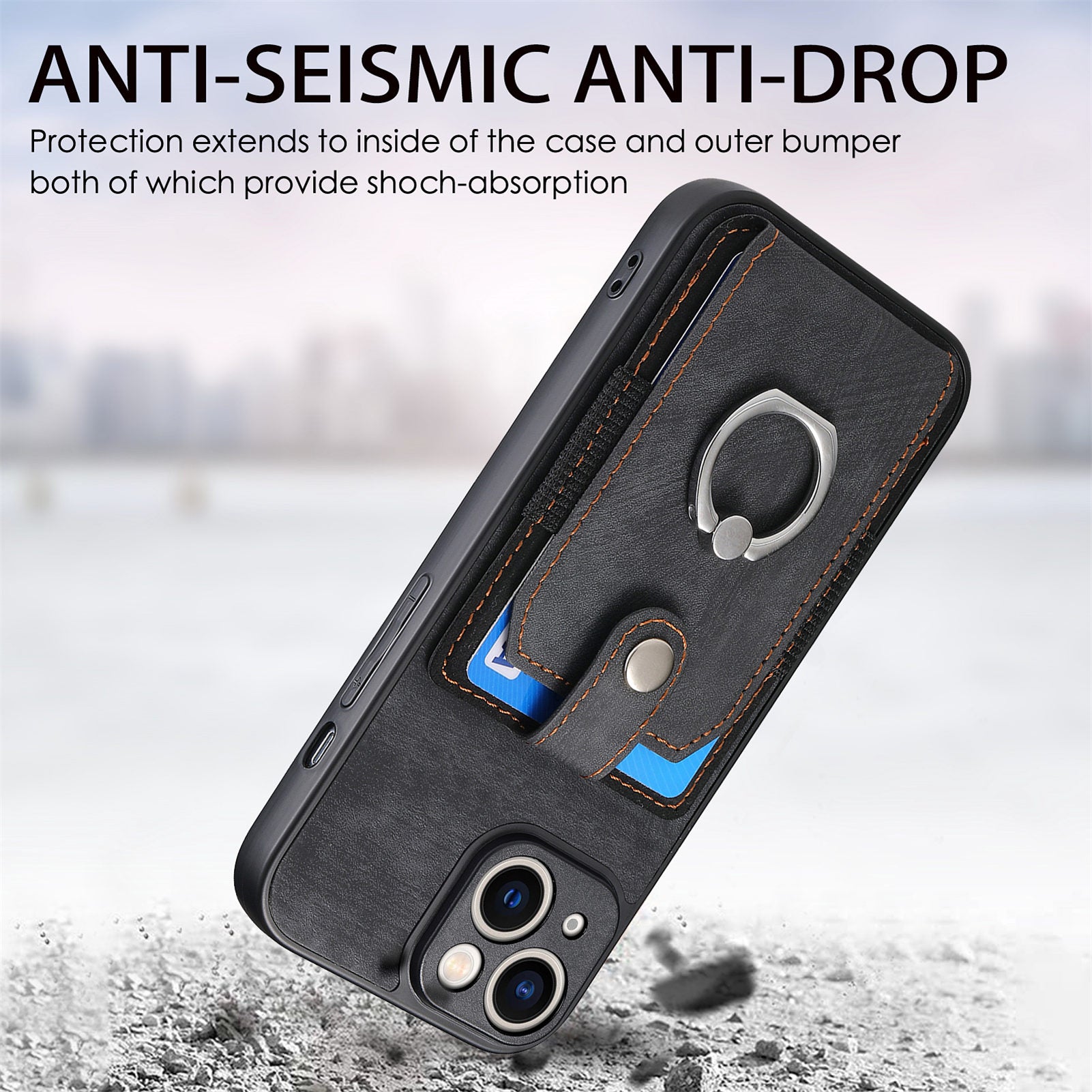 Slim Case for iPhone 14 Kickstand Phone Case Card Holder Shockproof Phone Cover PU Leather TPU PC Shell Slim Case for iPhone 14 Kickstand Phone Case Card Holder Shockproof Phone Cover PU Leather TPU PC Shell